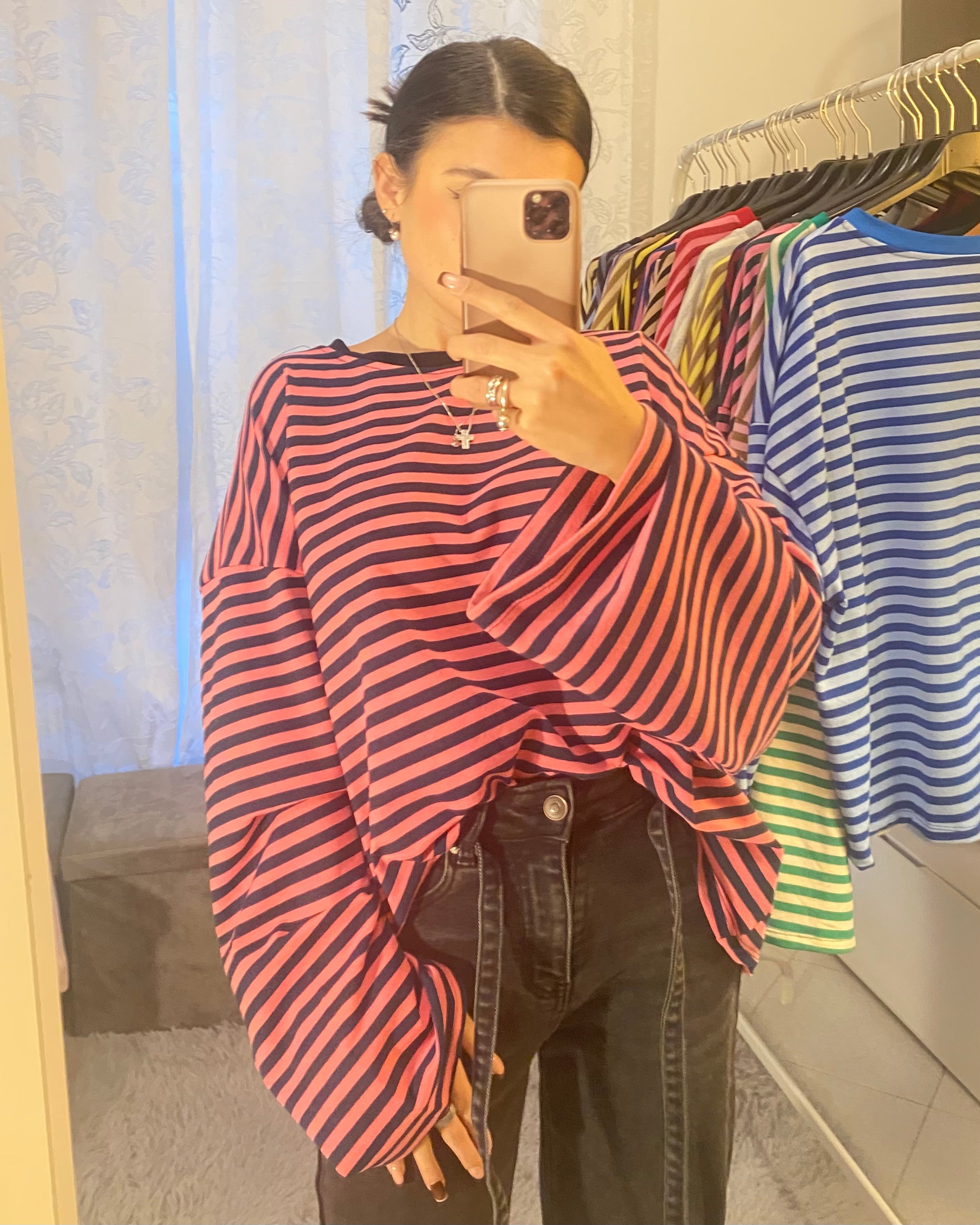 Shirt Starlet Blu notte/Fucsia