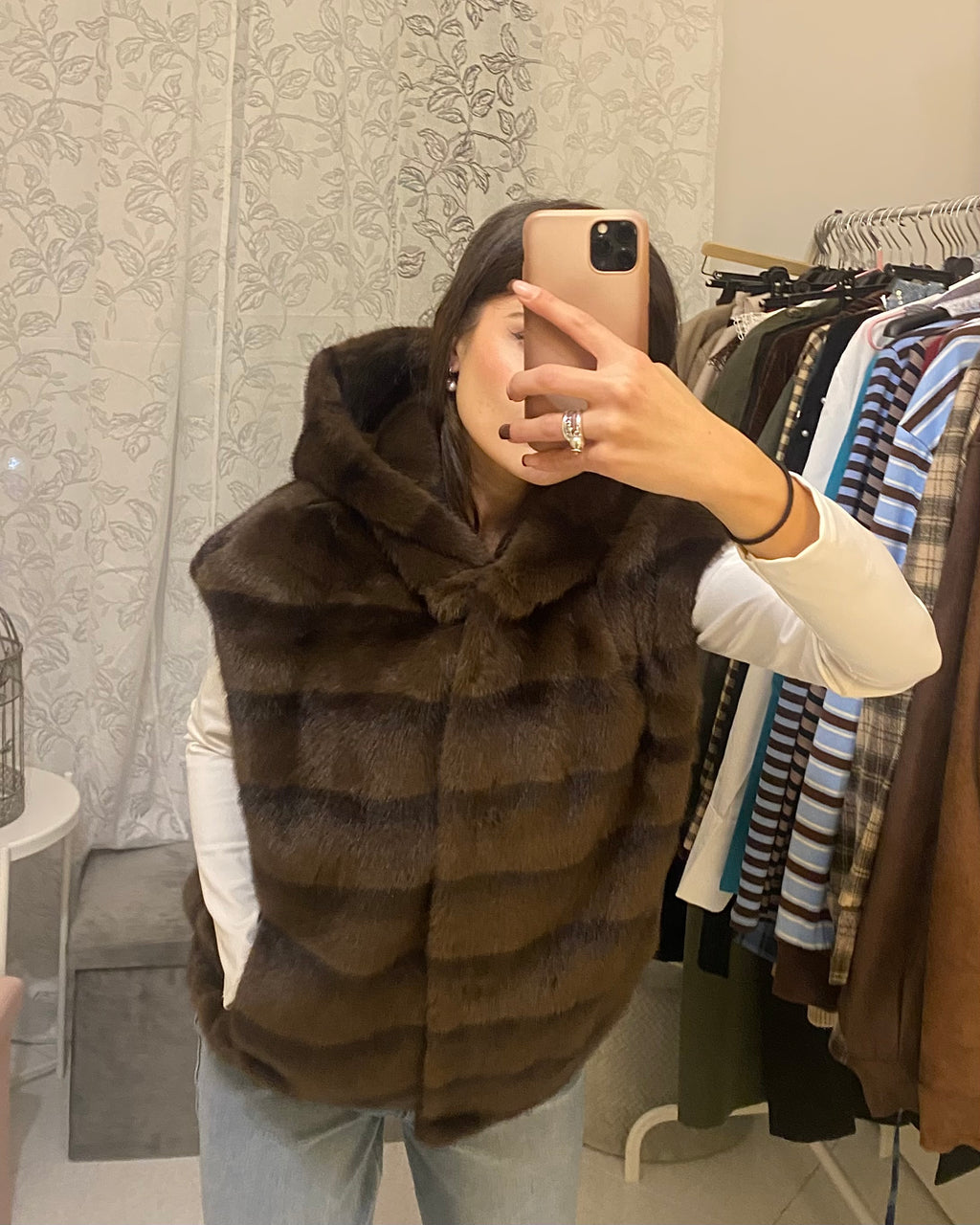 Smanicato ECOFUR similvisone con striature