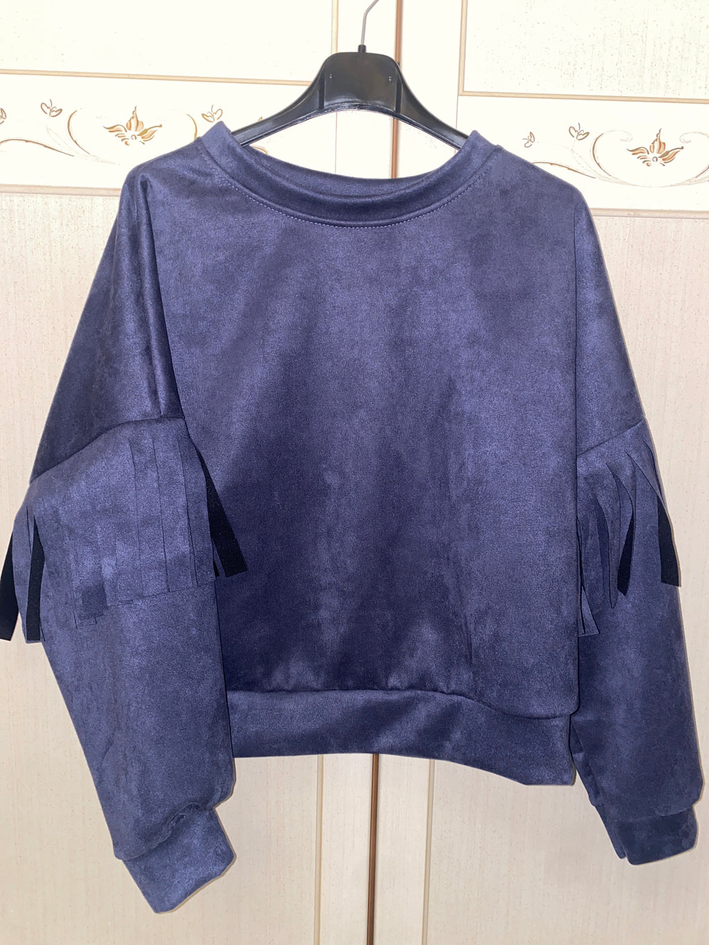 Felpa di renna con frange