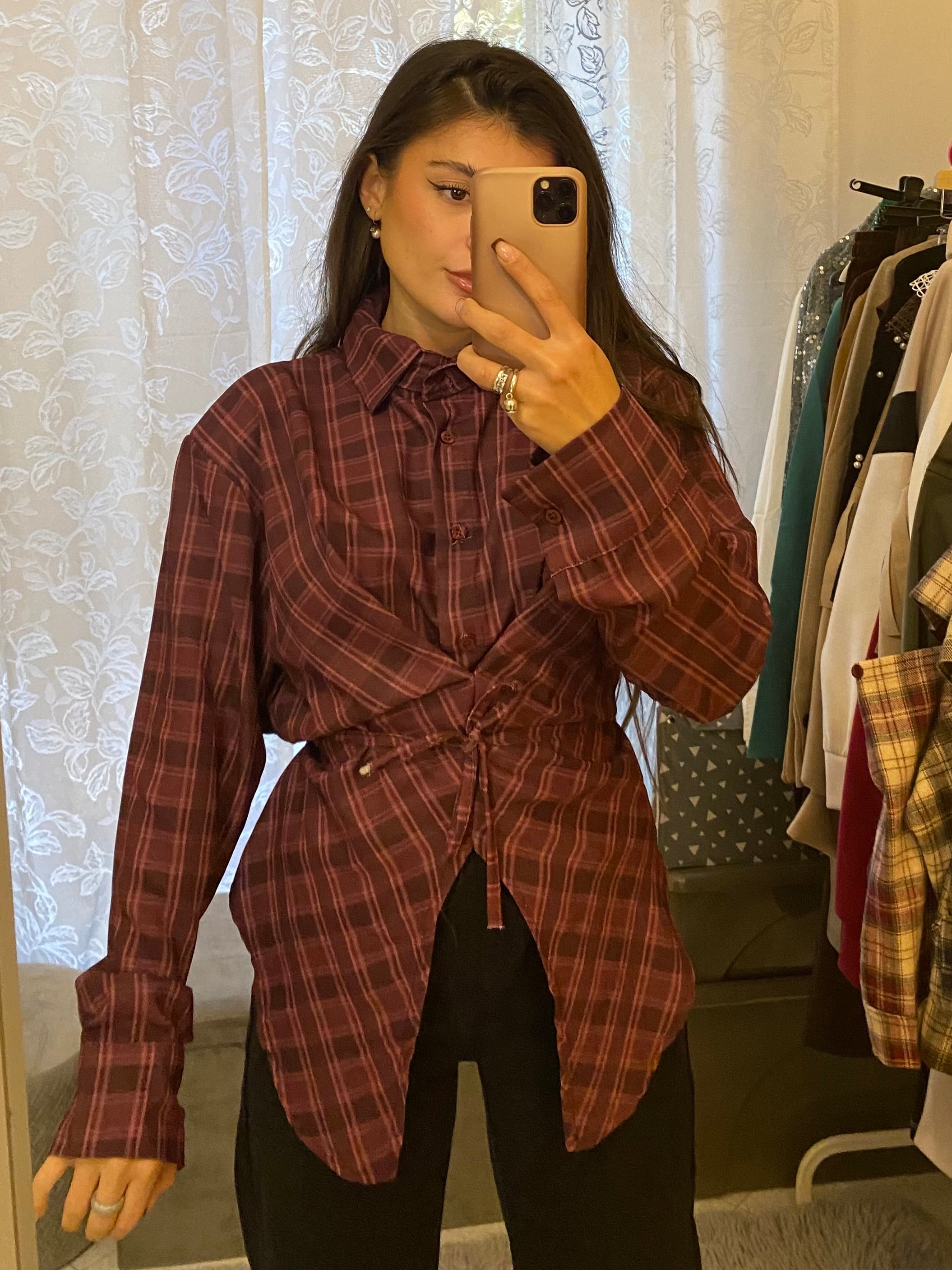 Camicia Anna bordeaux