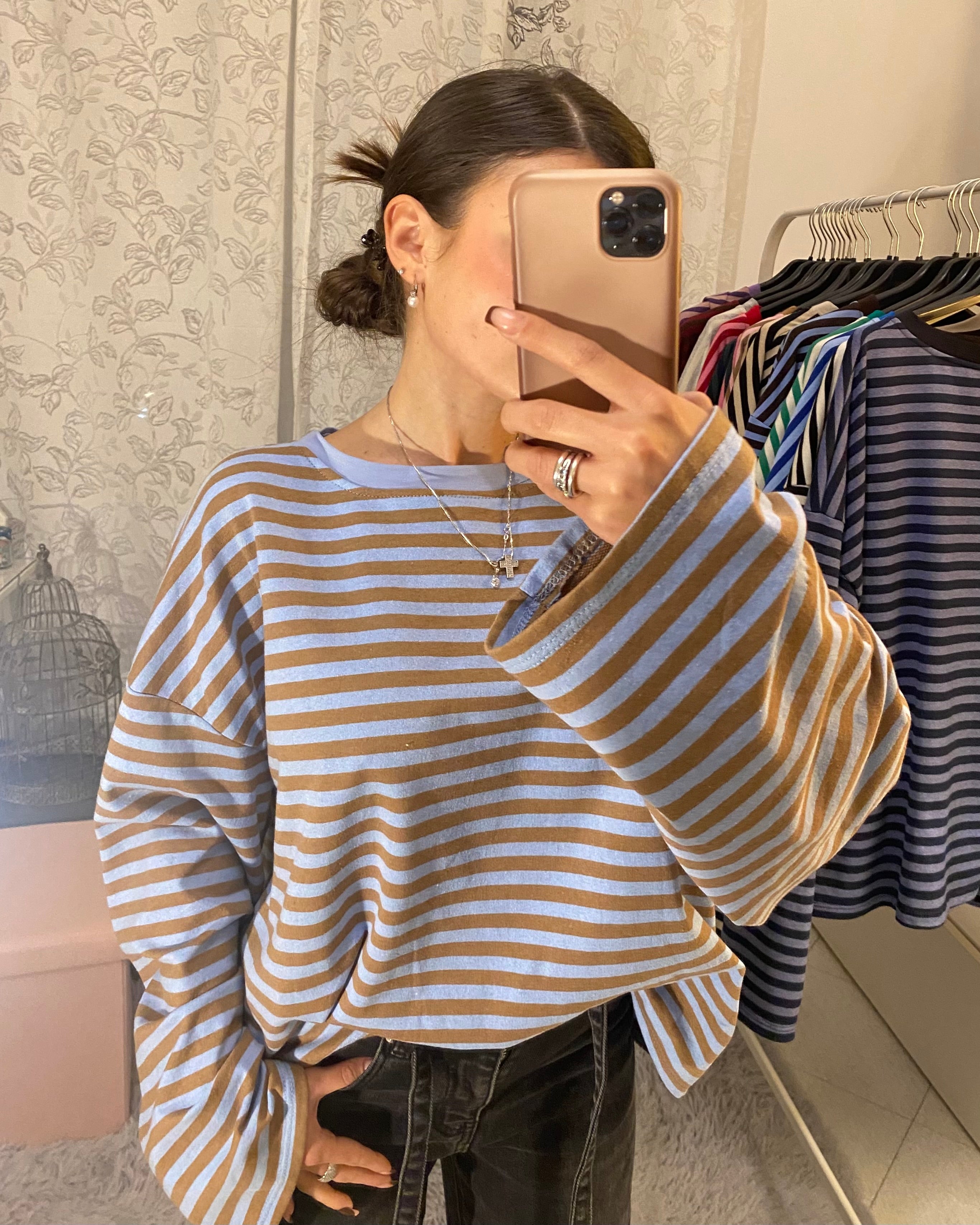 Shirt Starlet Azzurra/Cammello