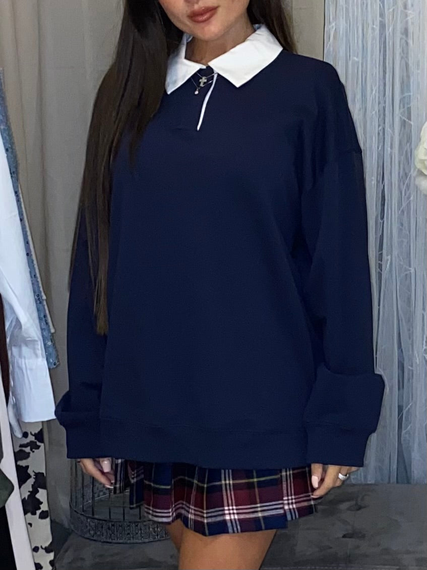 Maglia lumina collo camicia