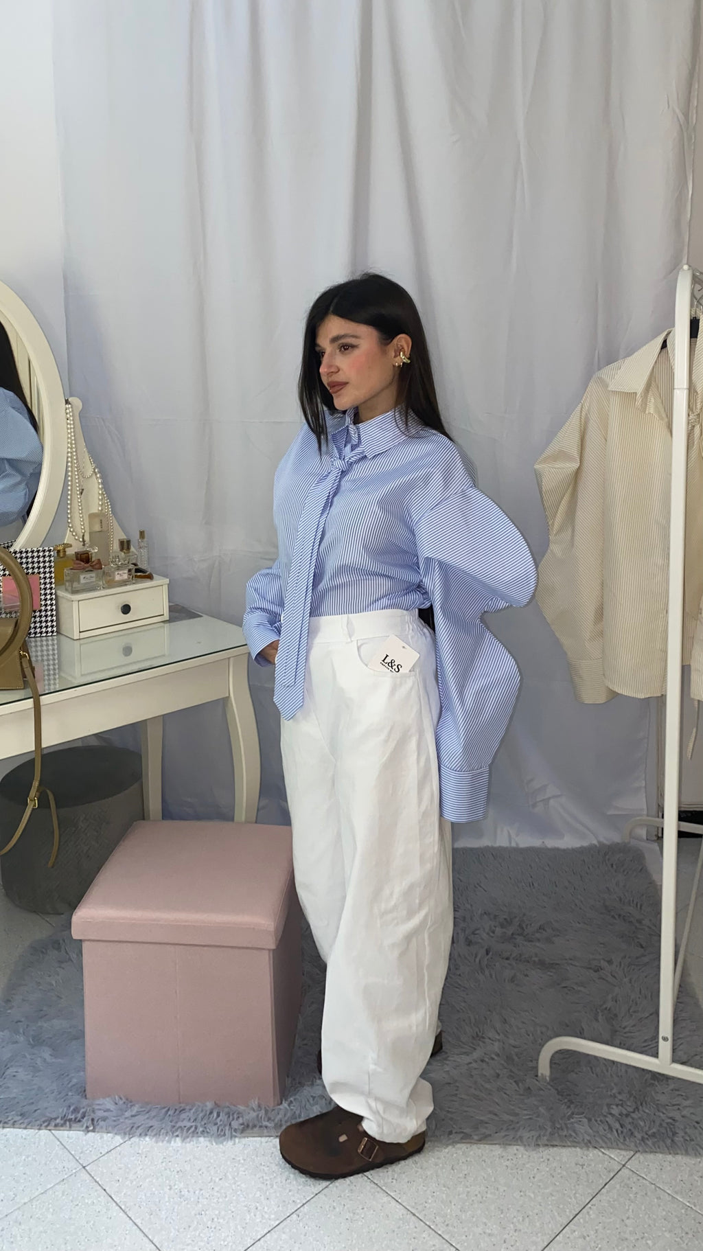 Camicia Maria celeste