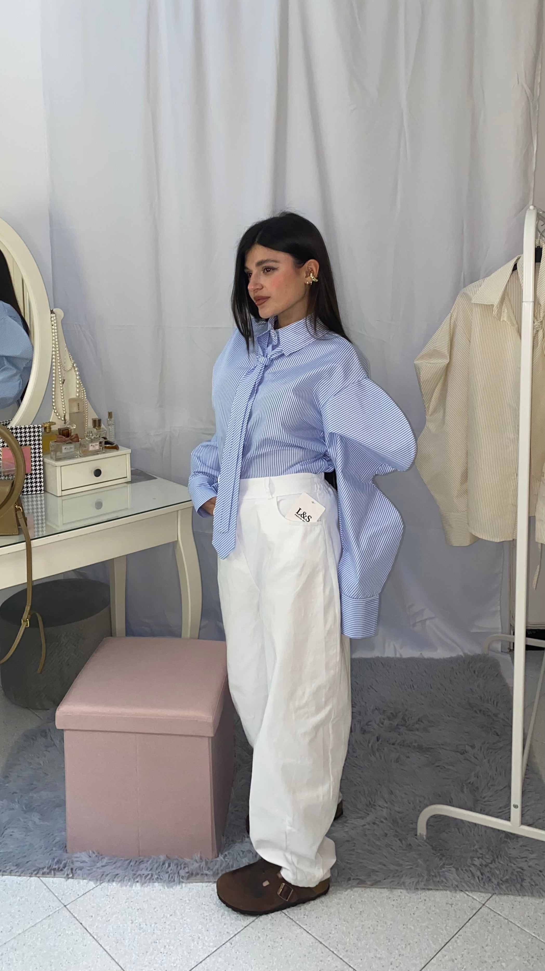 Camicia Maria celeste