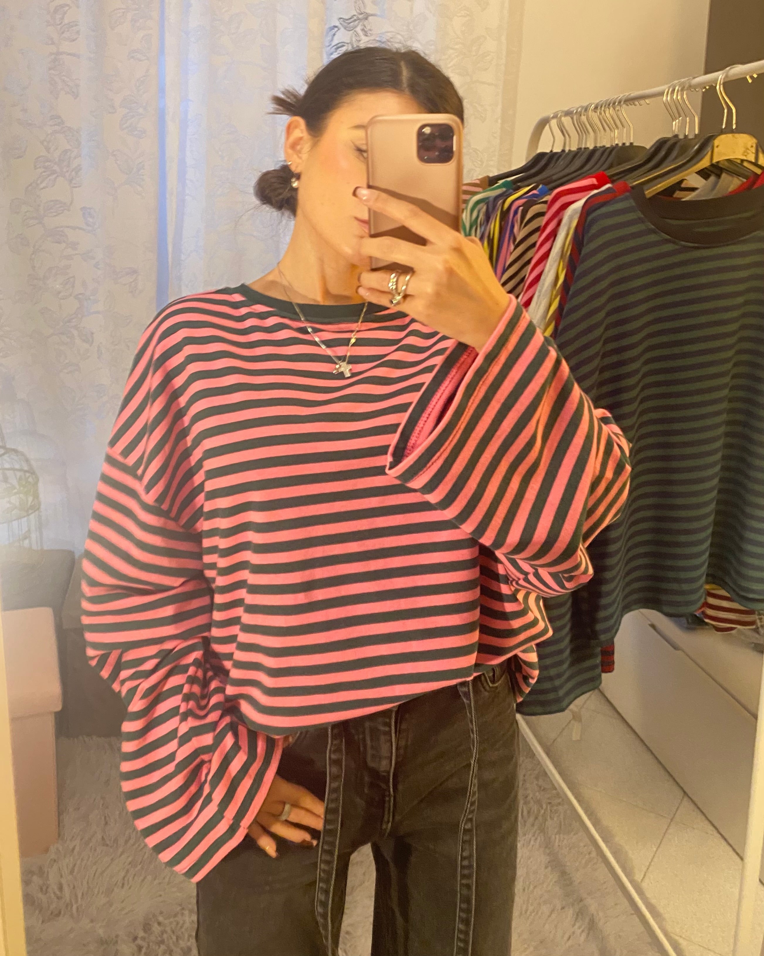 Shirt Starlet Verde scuro/Fucsia