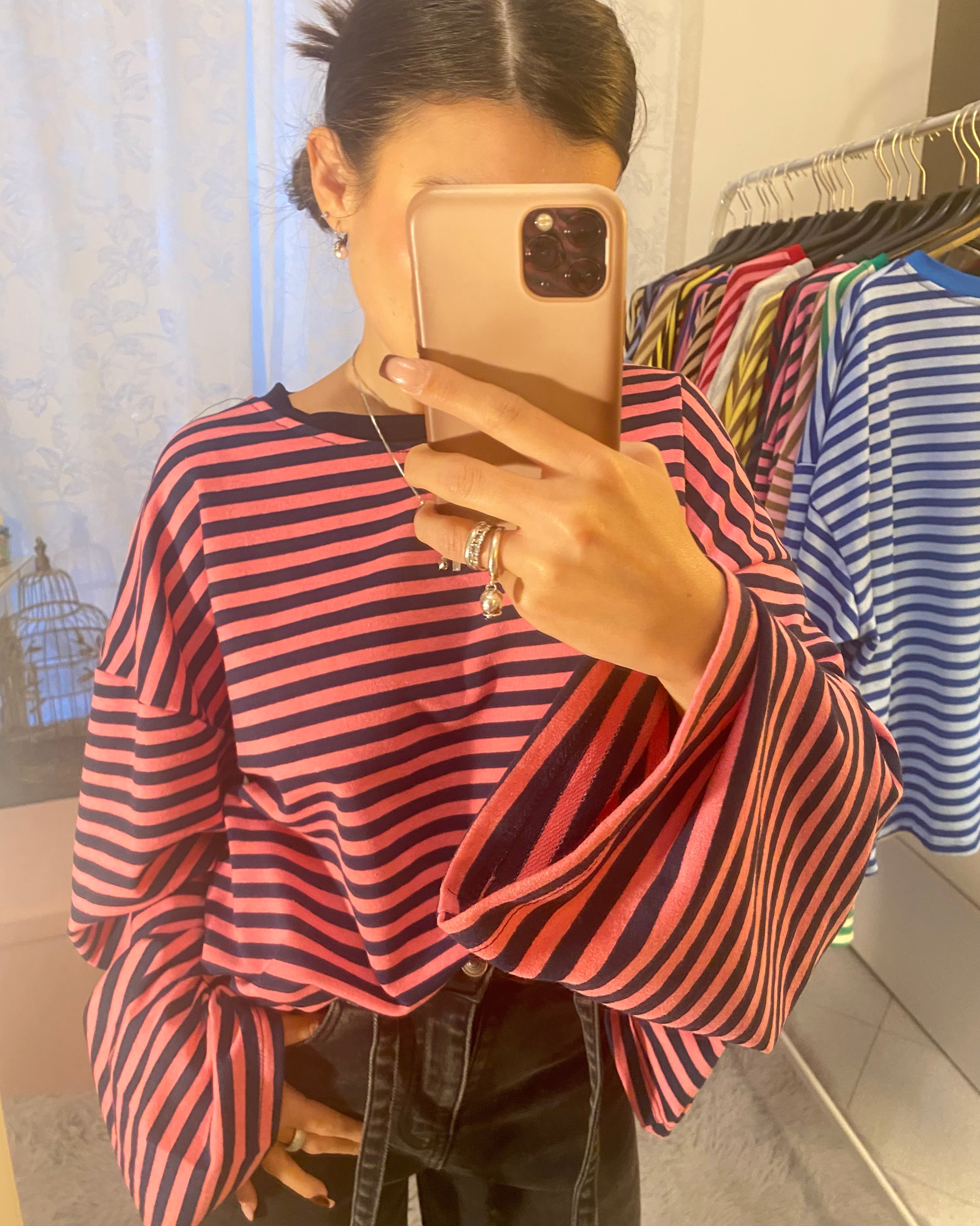 Shirt Starlet Blu notte/Fucsia