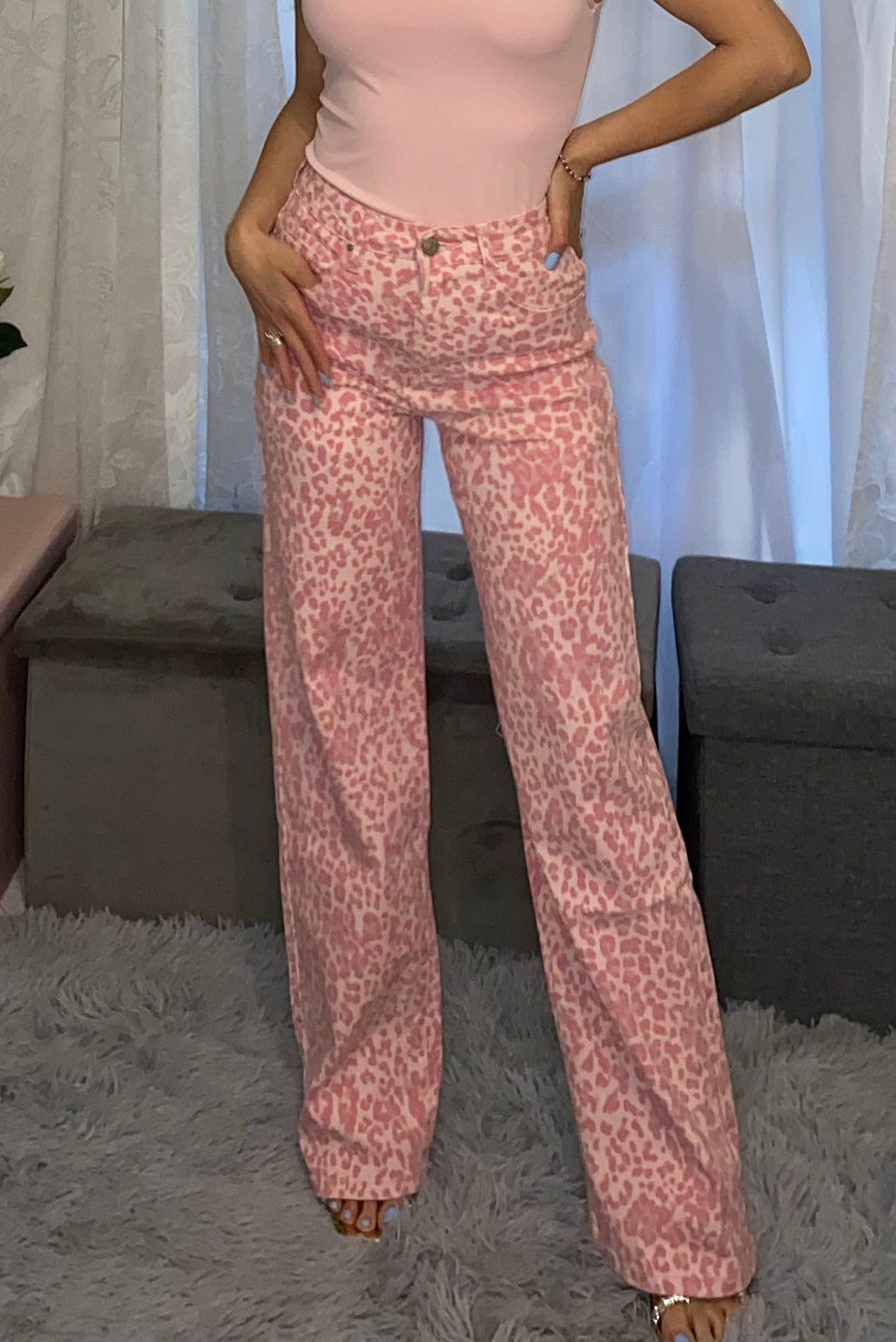 Denim Pink Animalier