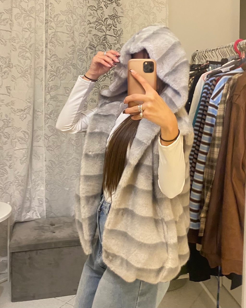 Smanicato ECOFUR similvolpe con striature