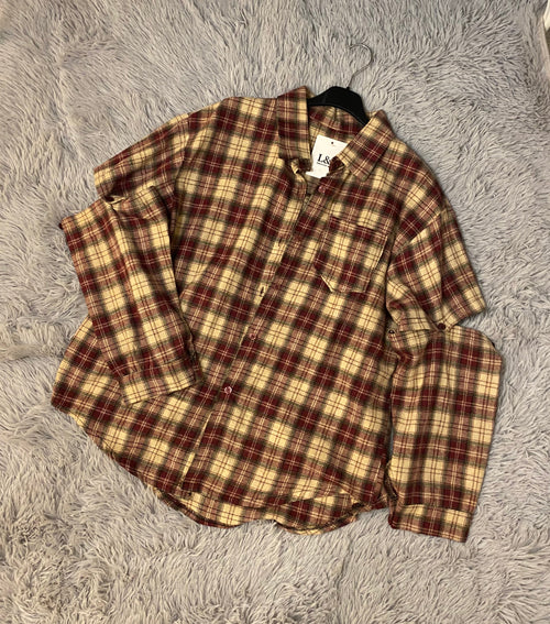 Camicia Flan manica scomponibile bordeaux