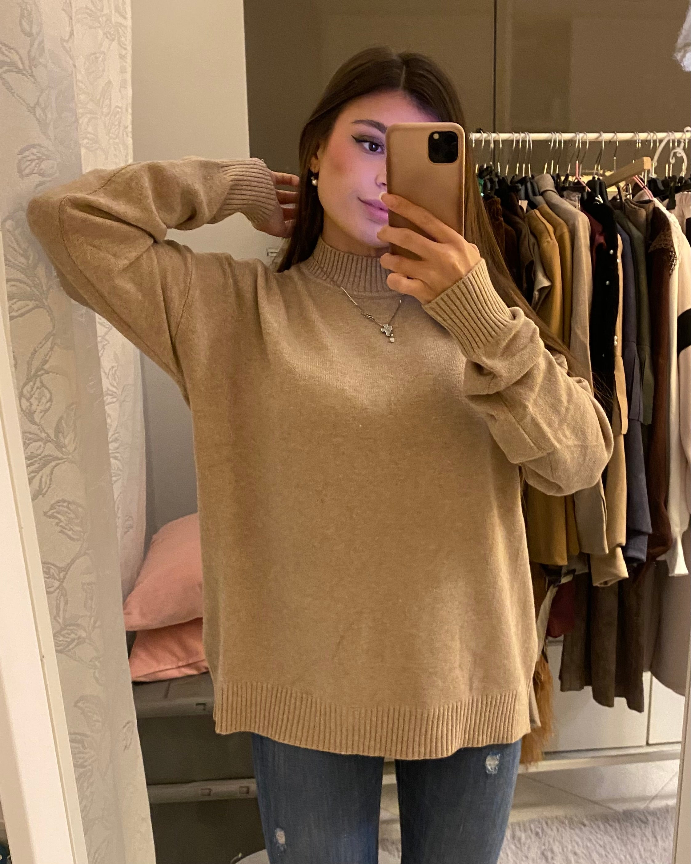 Maglione basic mezzo collo
