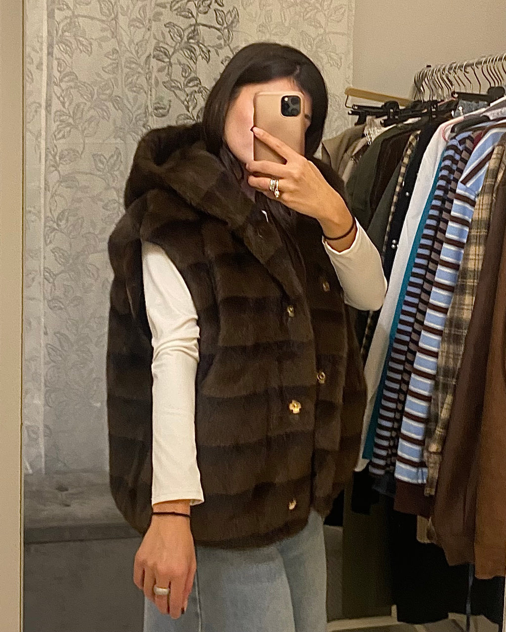 Smanicato ECOFUR similvisone con striature