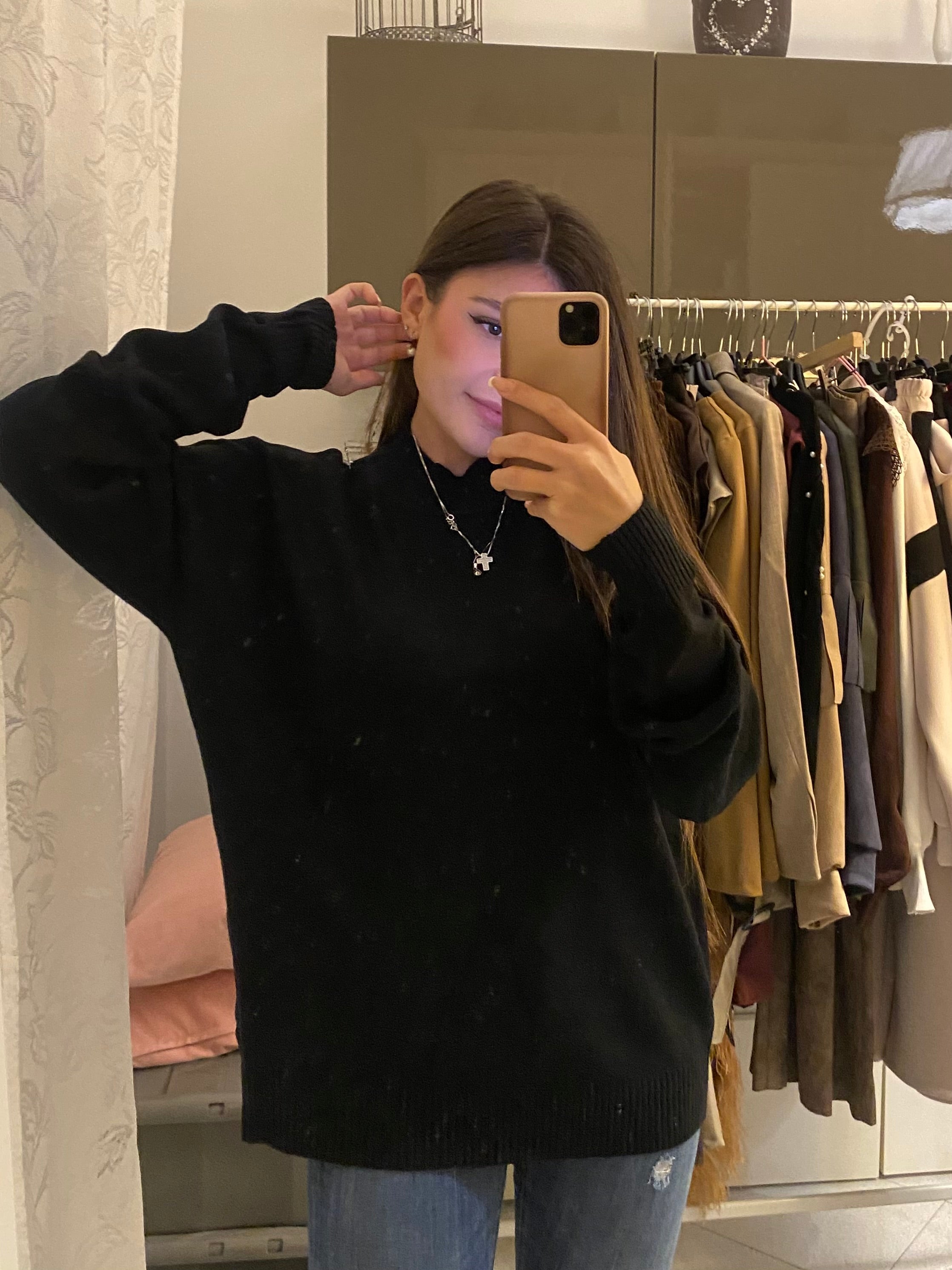 Maglione basic mezzo collo