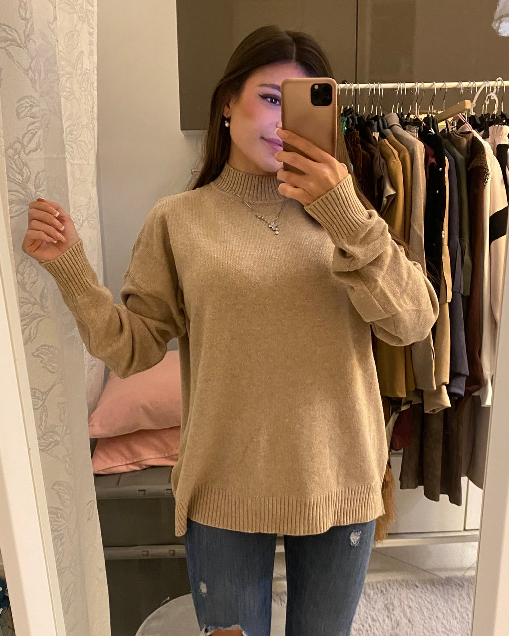 Maglione basic mezzo collo