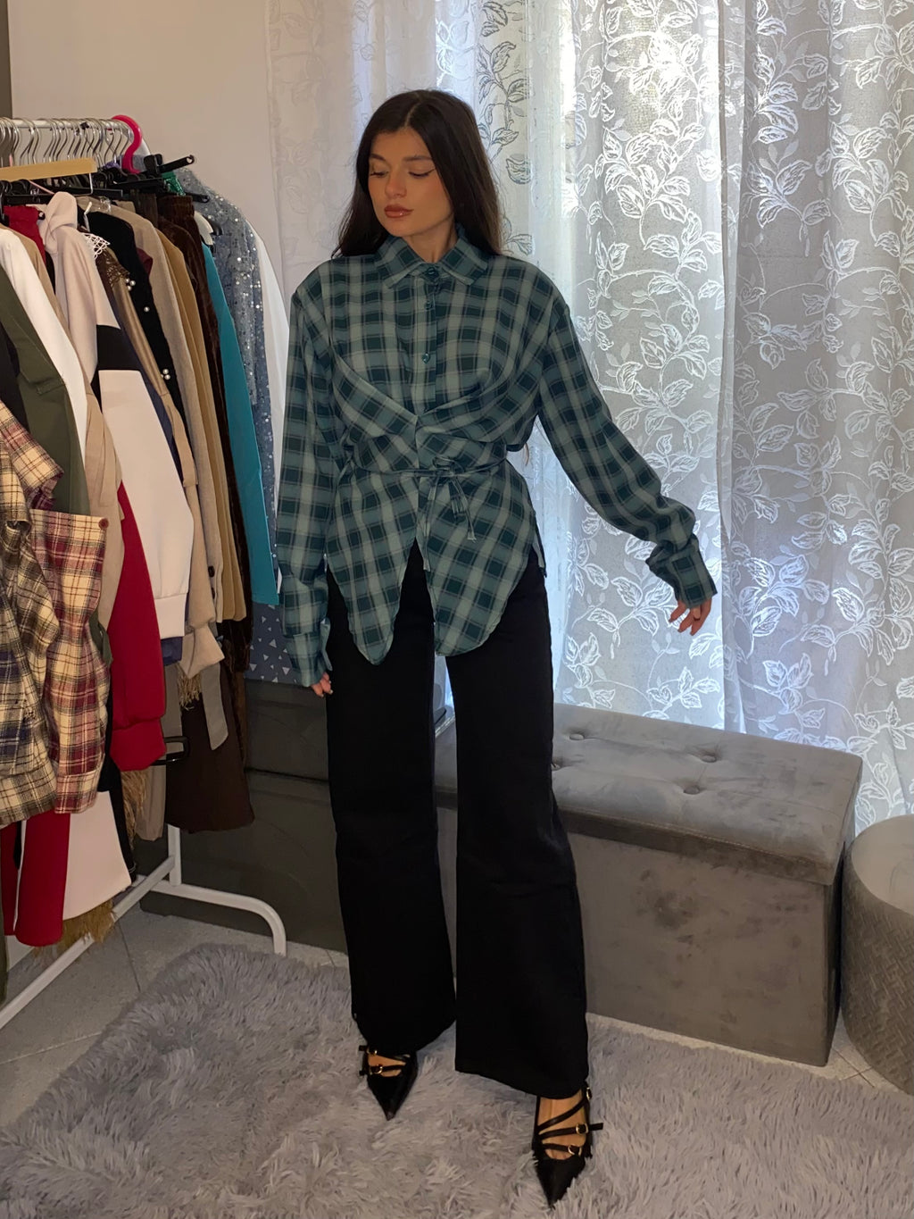 Camicia Anna verde smeraldo