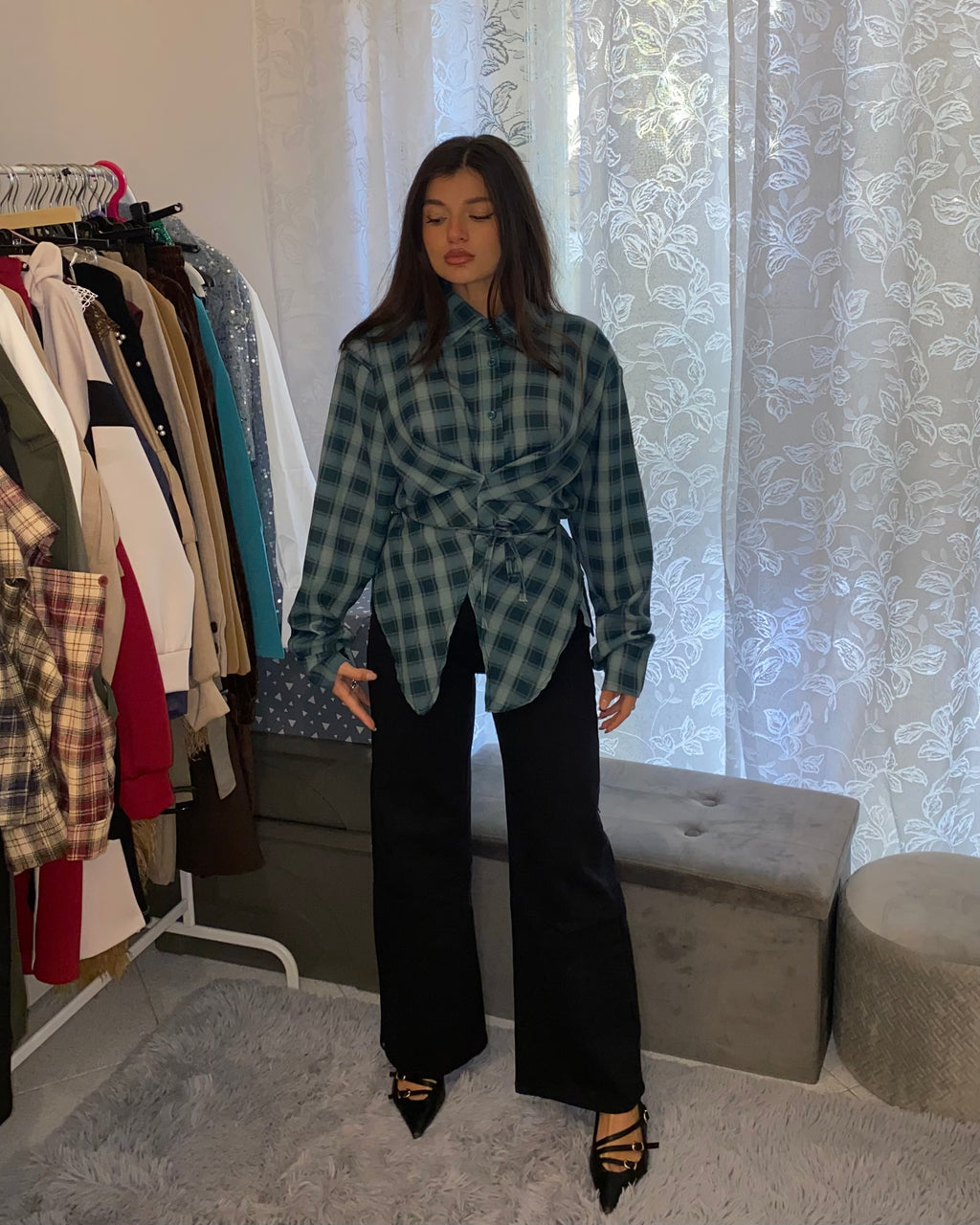 Camicia Anna verde smeraldo