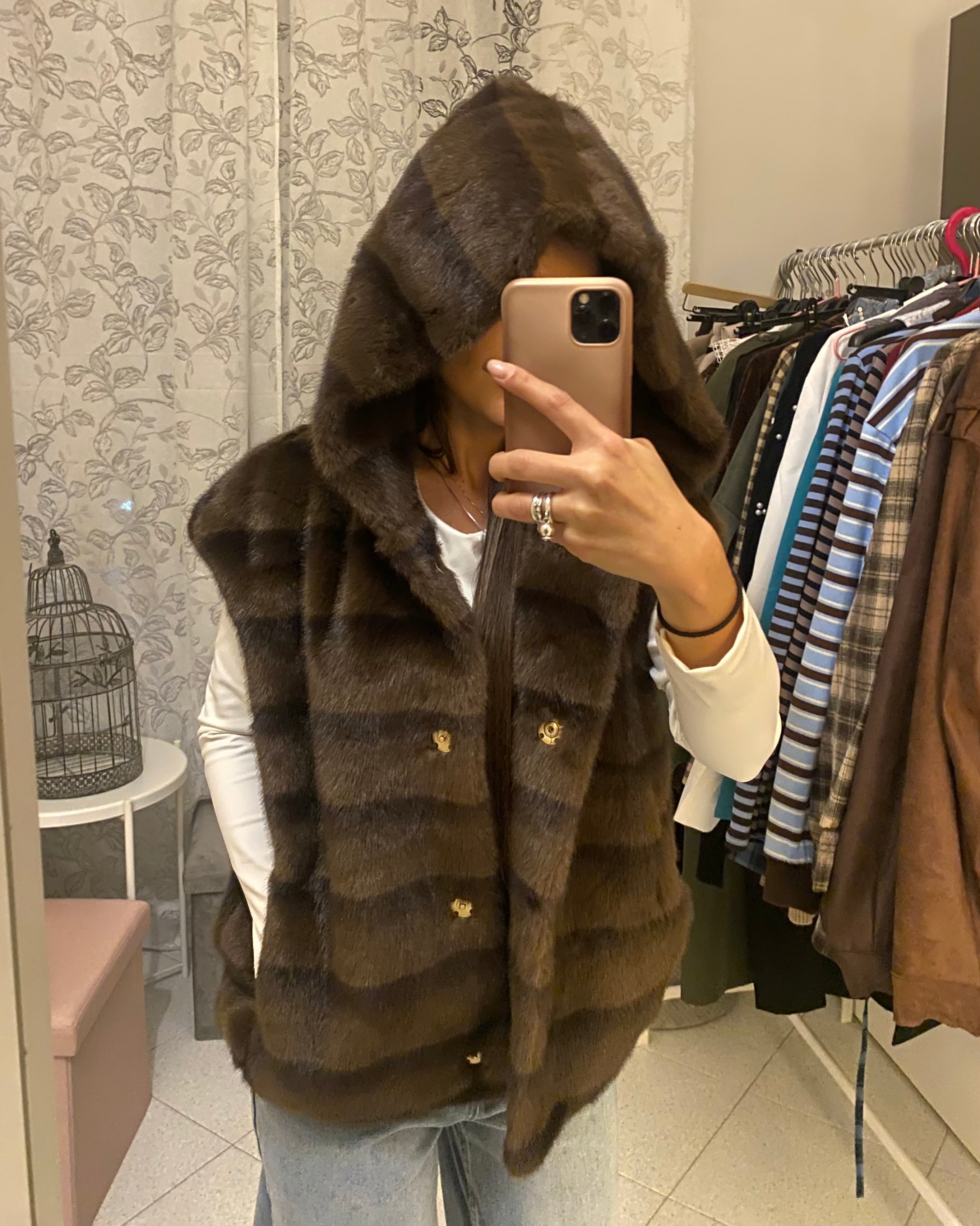 Smanicato ECOFUR similvisone con striature