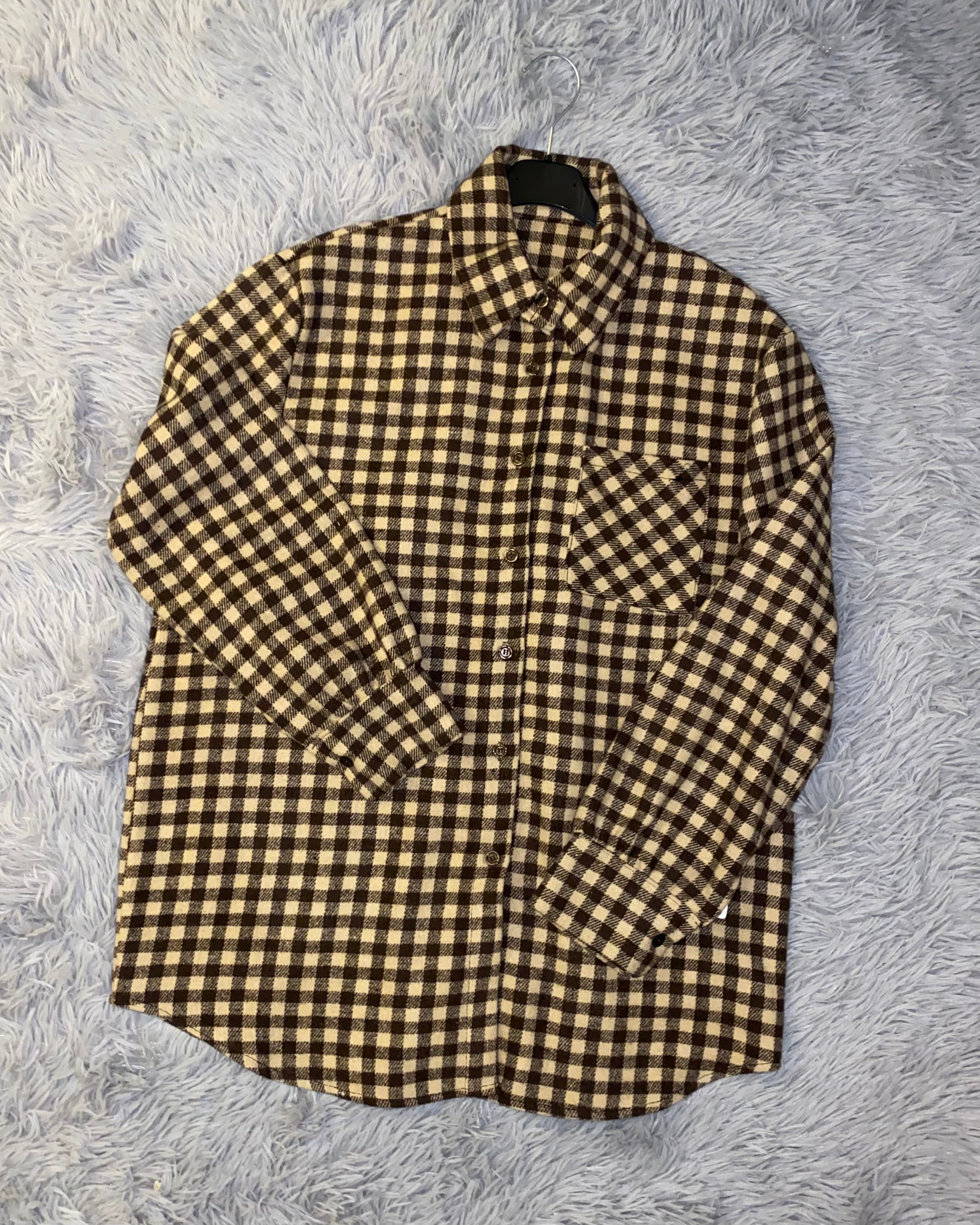 Camicia Quadrotti Brown&Beige