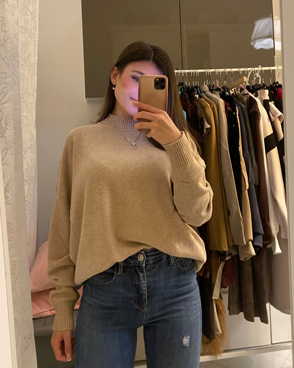 Maglione basic mezzo collo