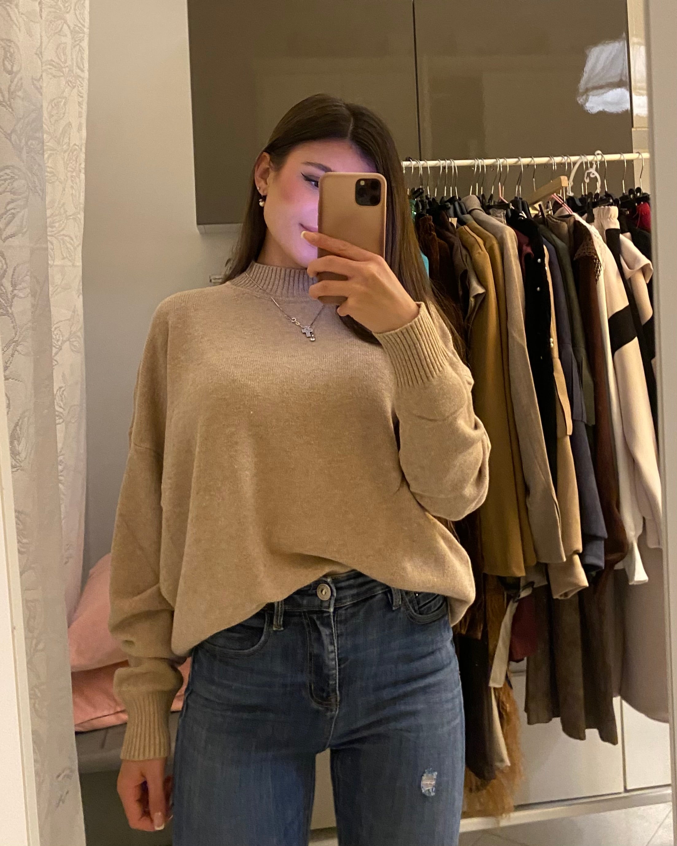 Maglione basic mezzo collo