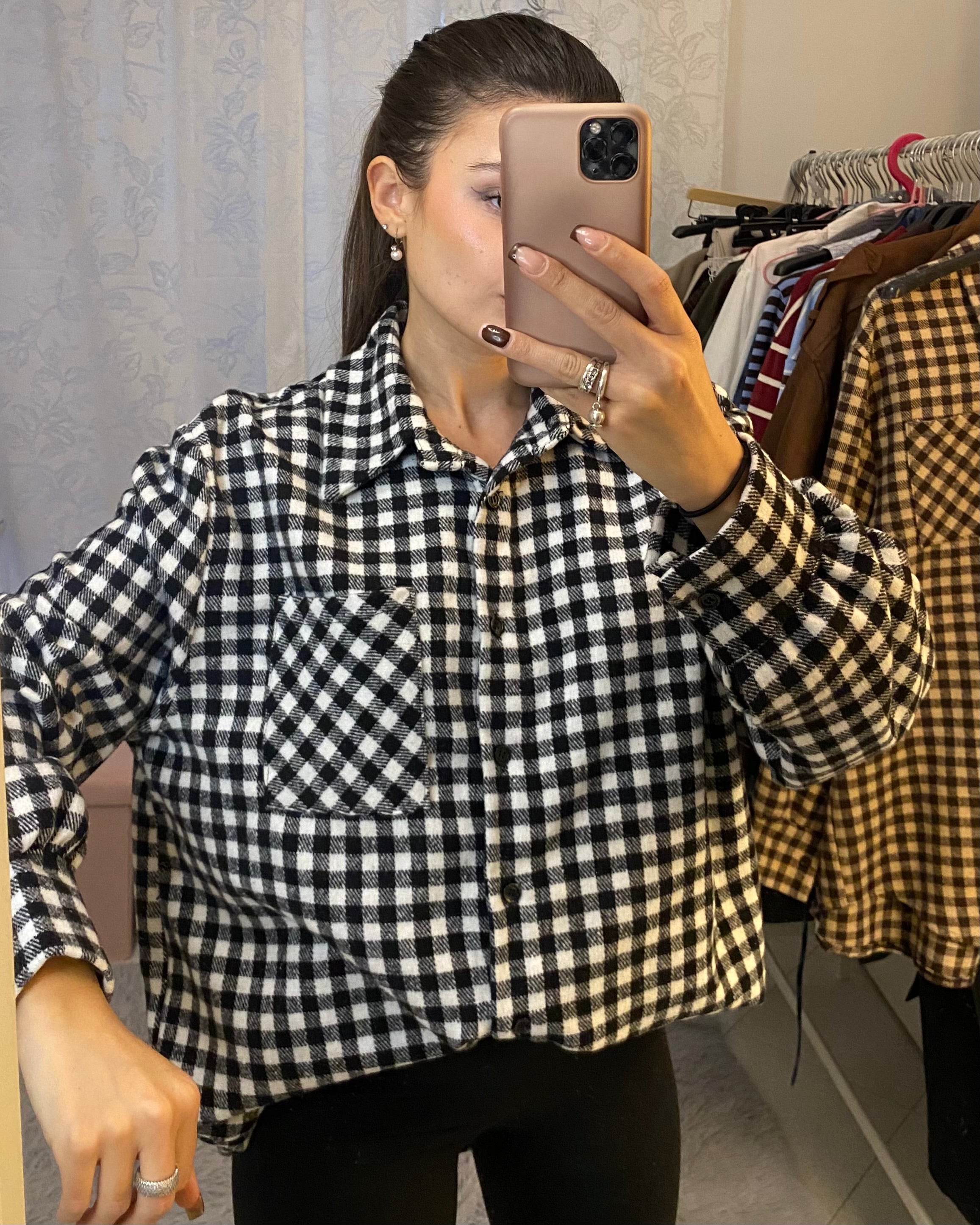 Camicia Quadrotti Black&White