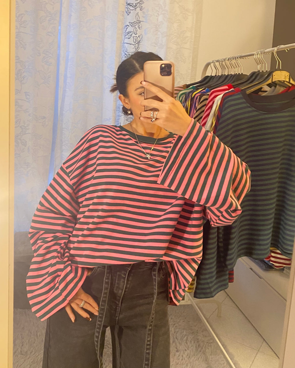 Shirt Starlet Verde scuro/Fucsia