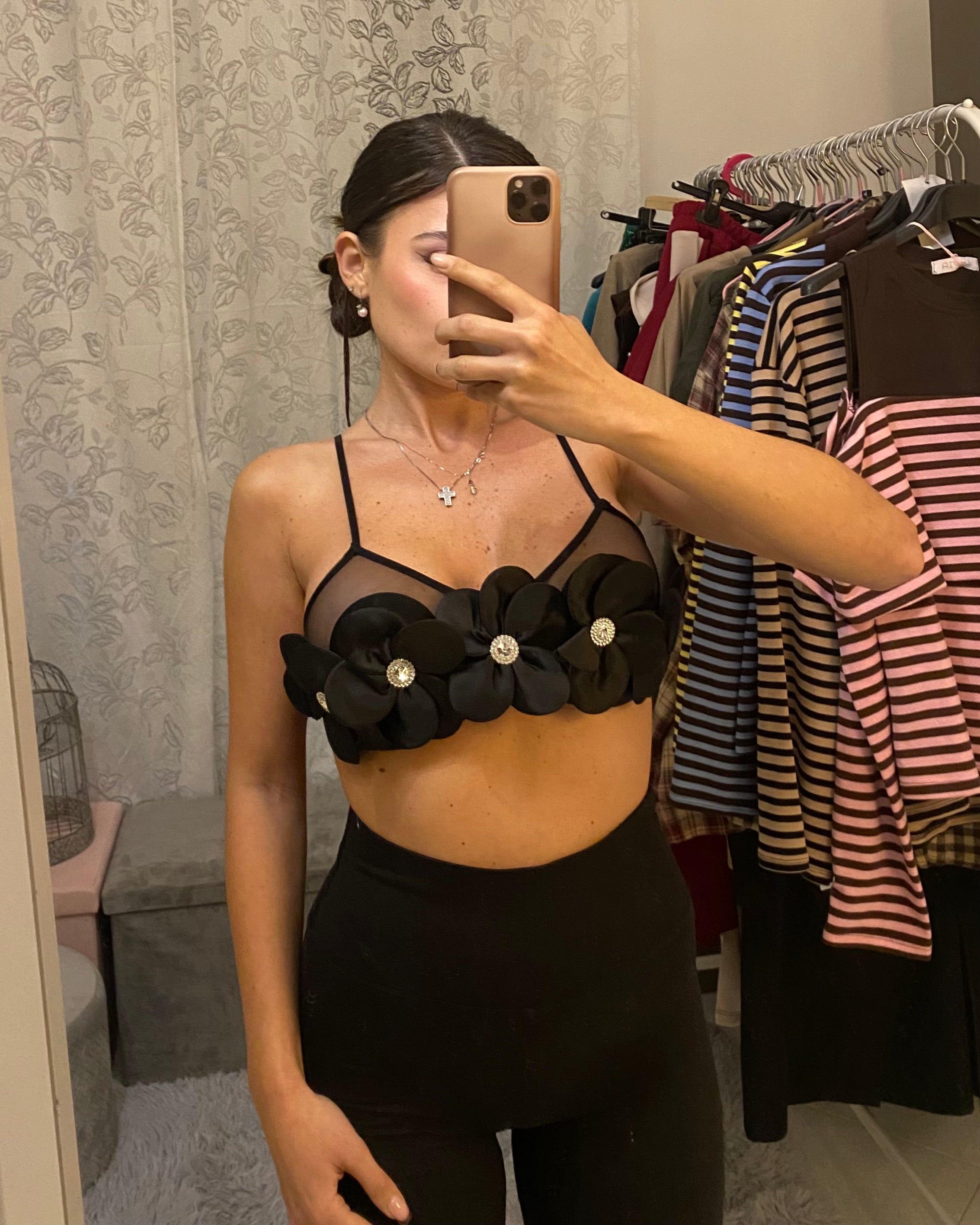 Bralette Fiori Nera