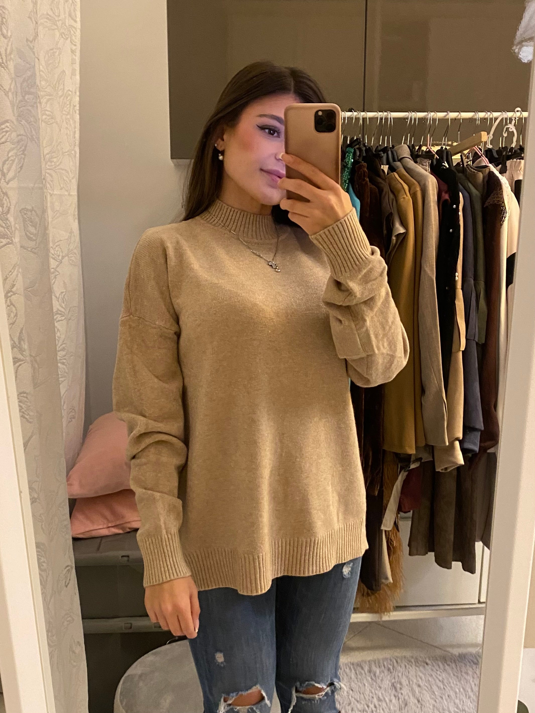Maglione basic mezzo collo
