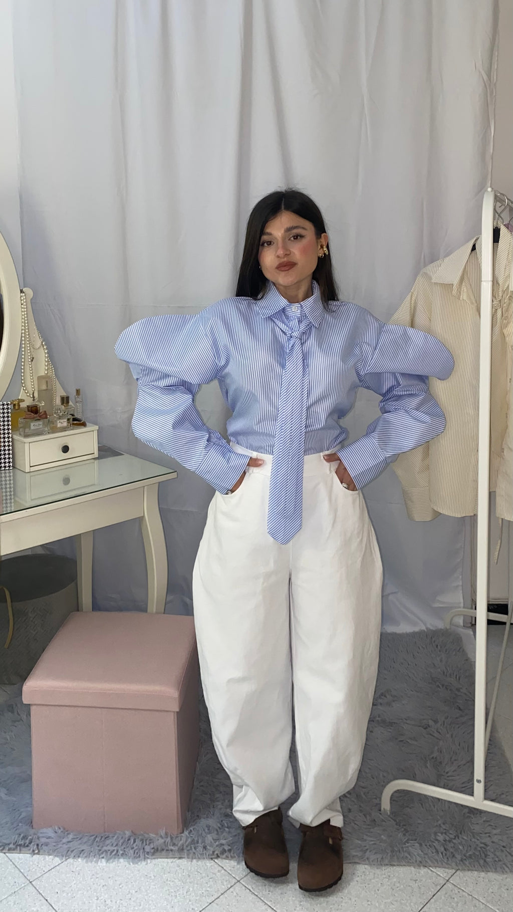 Camicia Maria celeste