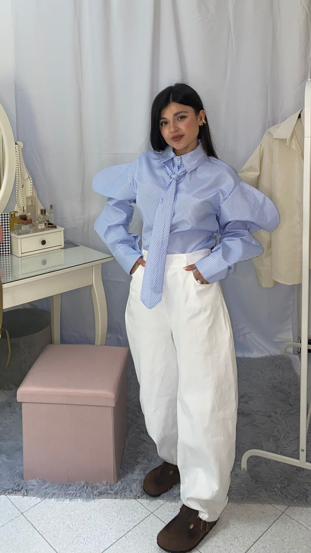 Camicia Maria celeste