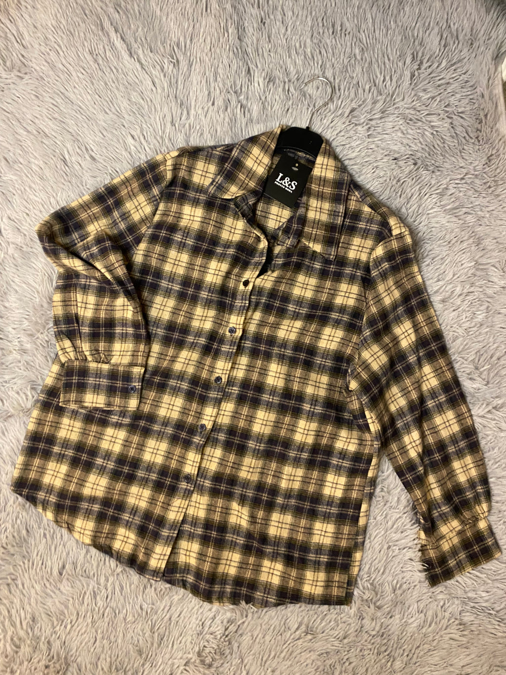 Camicia Flan verde e blu