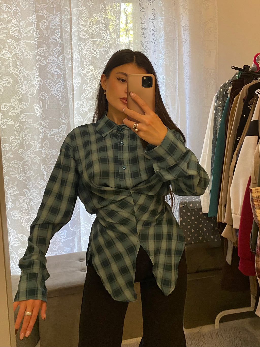 Camicia Anna verde smeraldo