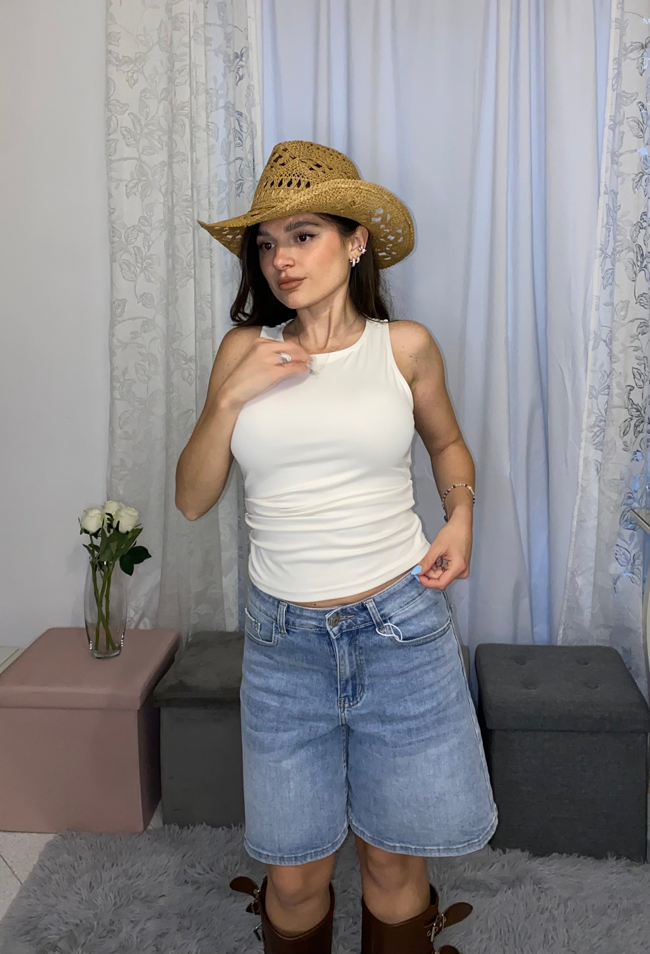 Canotta Lycra bianca