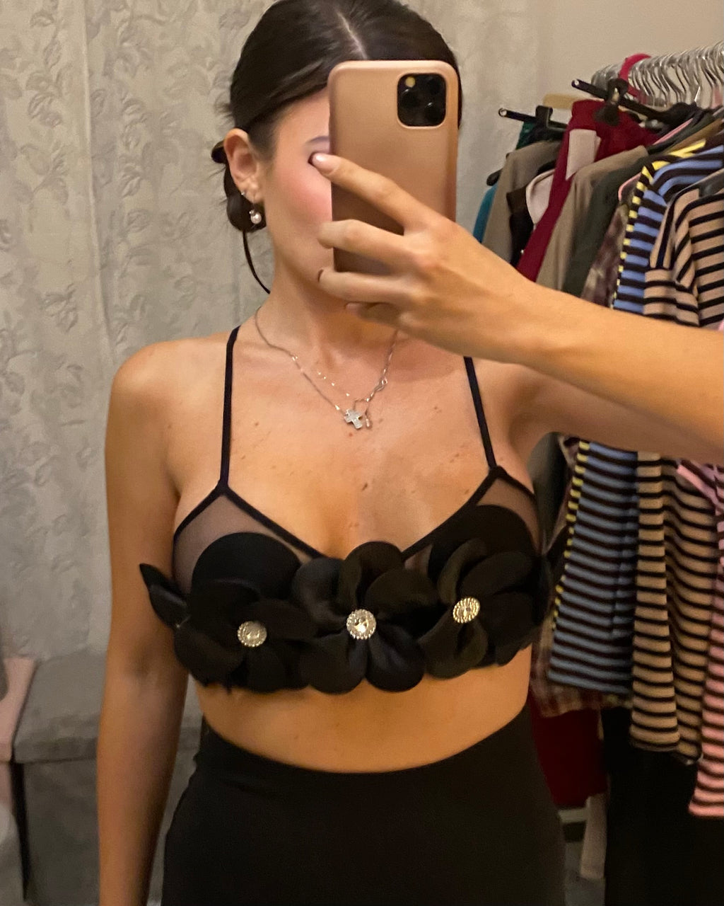 Bralette Fiori Nera