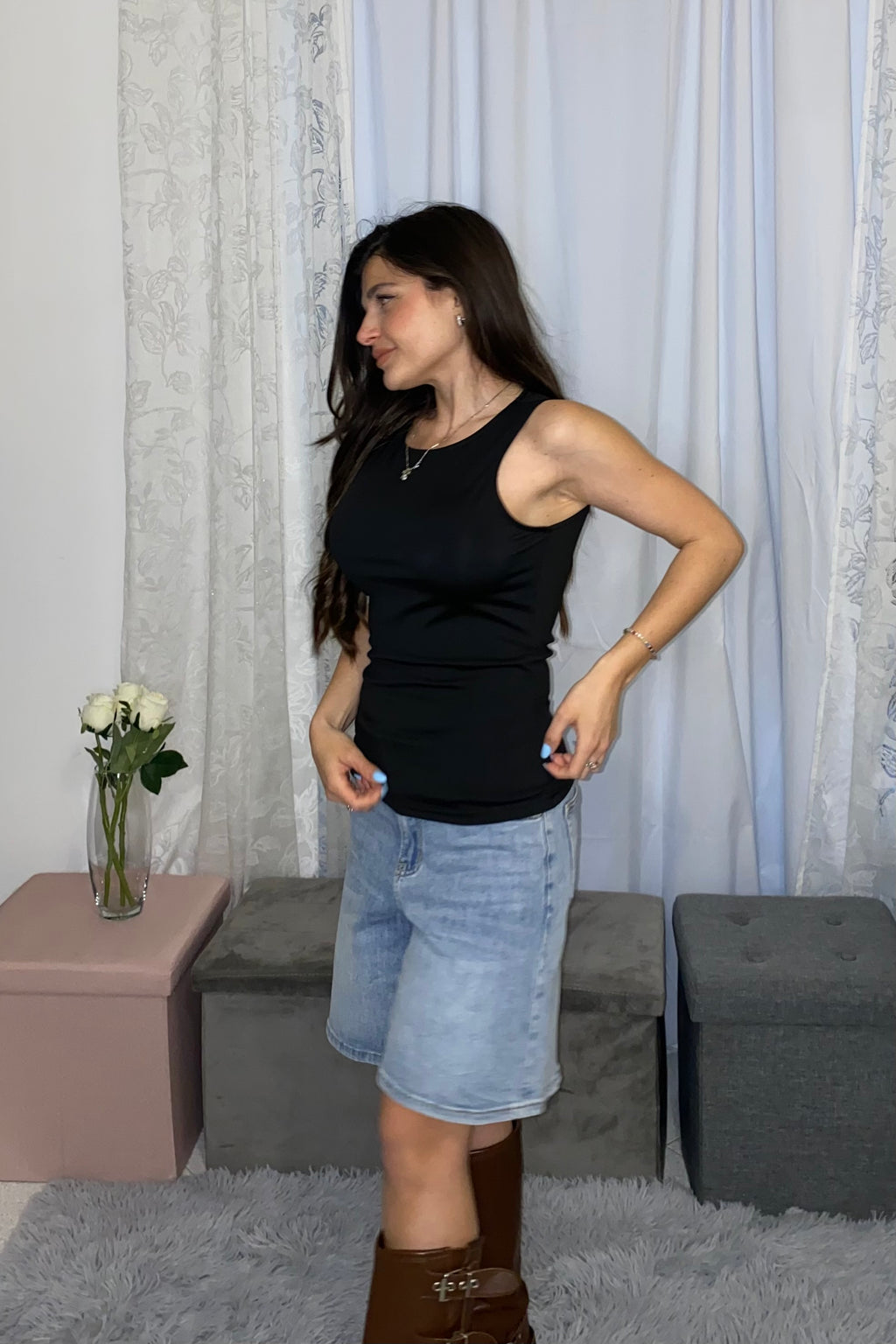 Canotta Lycra nera