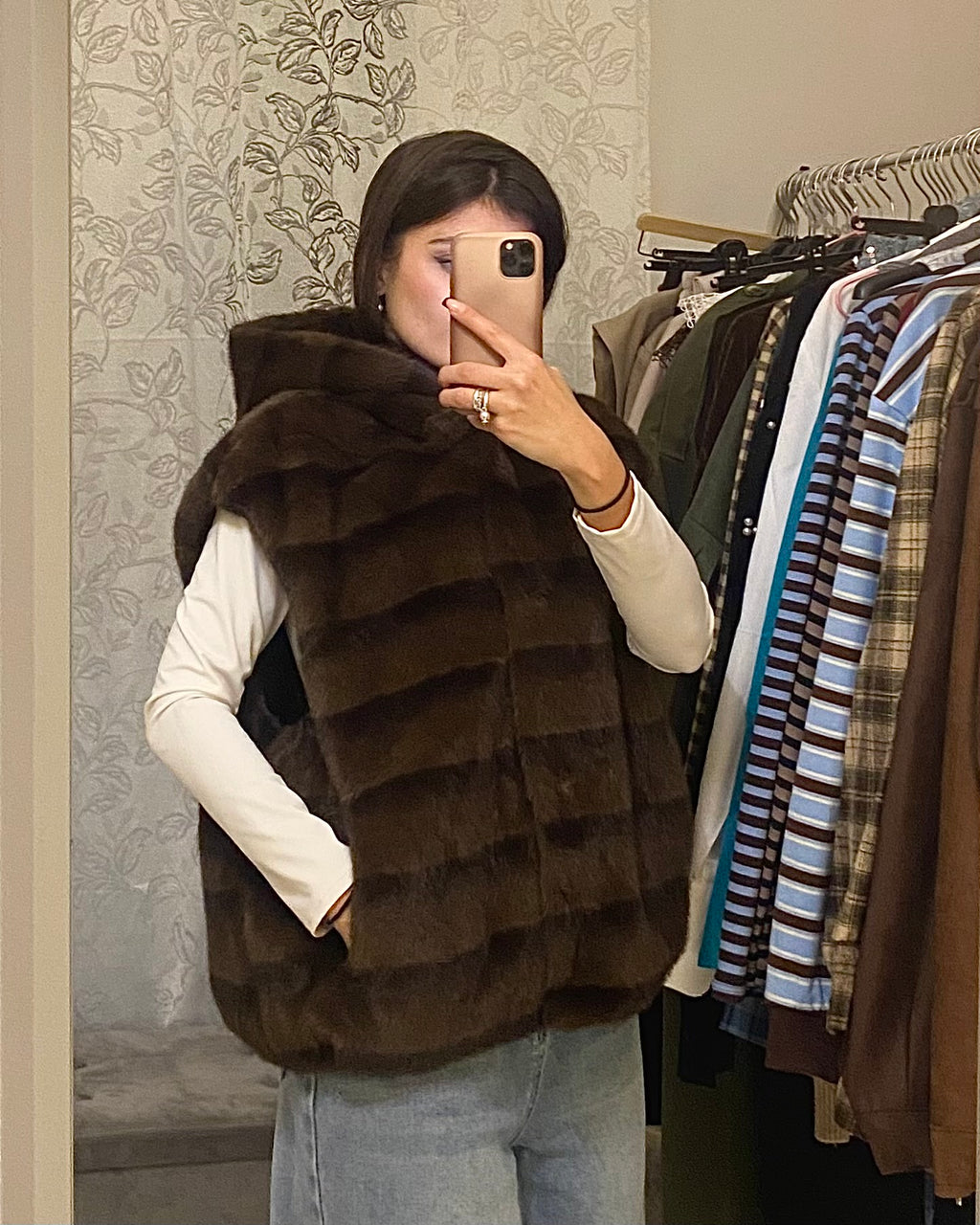 Smanicato ECOFUR similvisone con striature