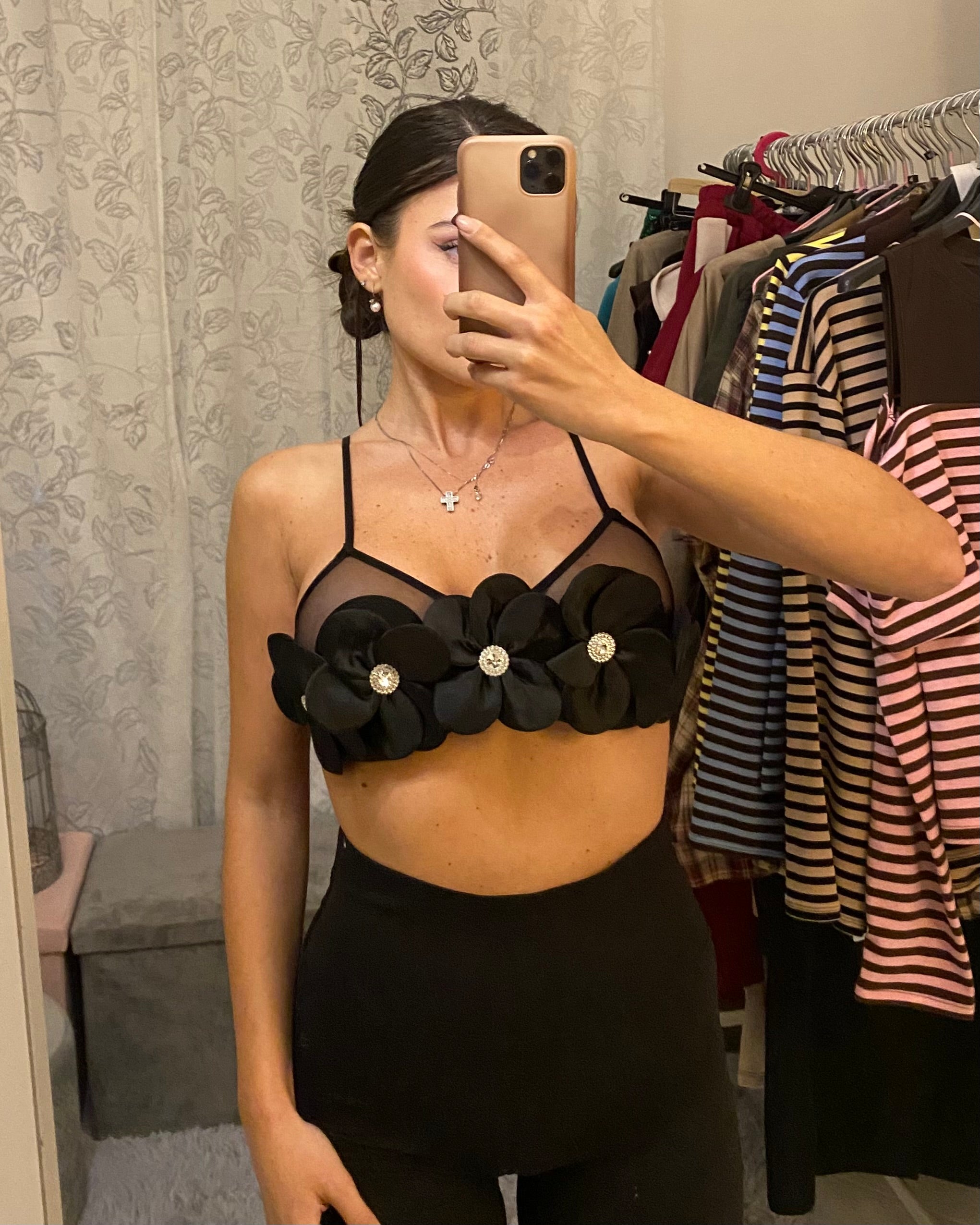 Bralette Fiori Nera