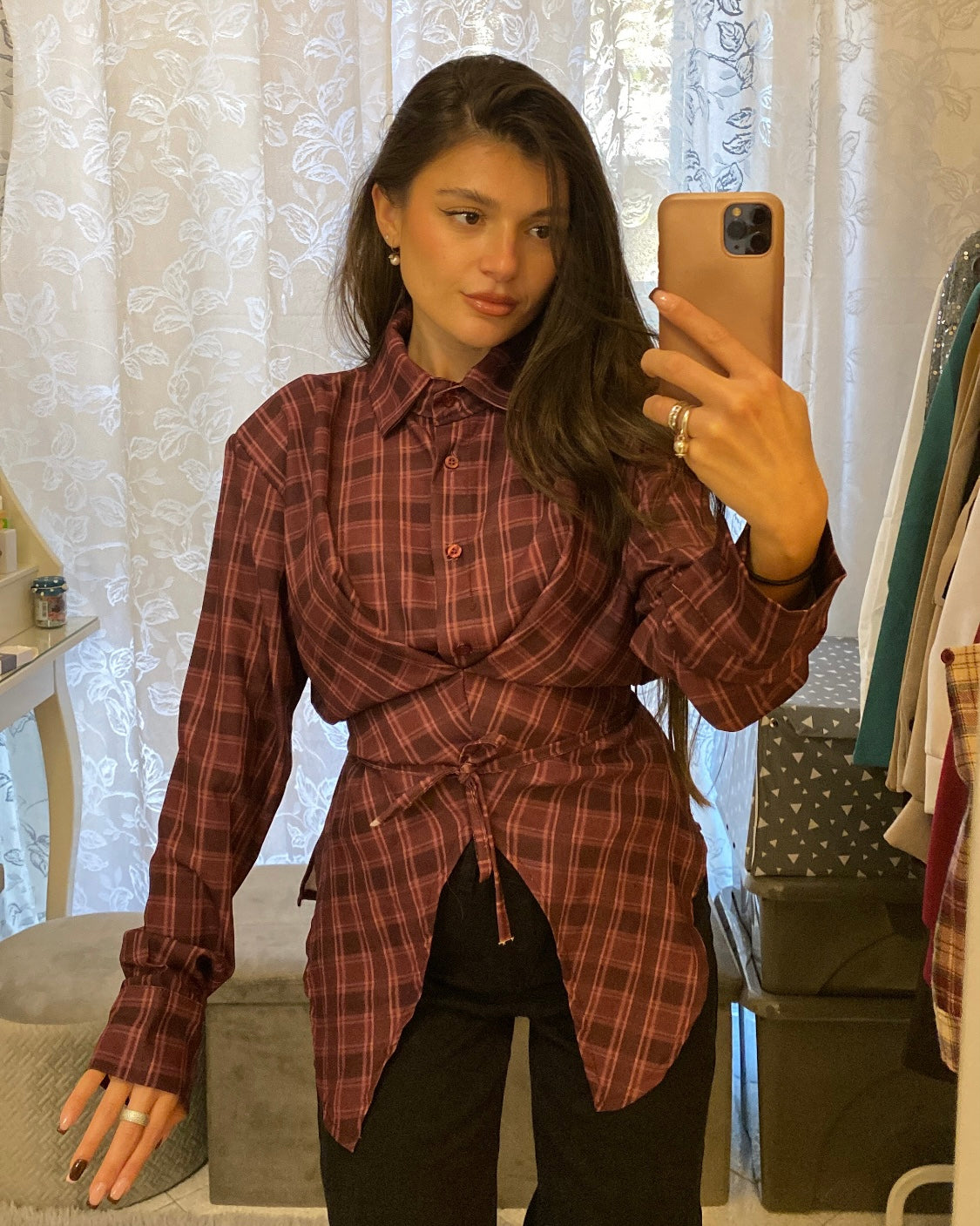 Camicia Anna bordeaux