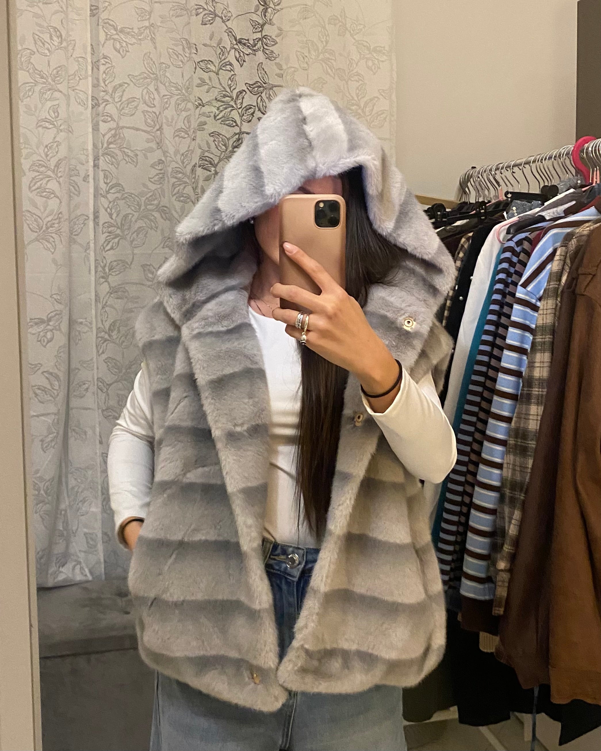 Smanicato ECOFUR similvolpe con striature