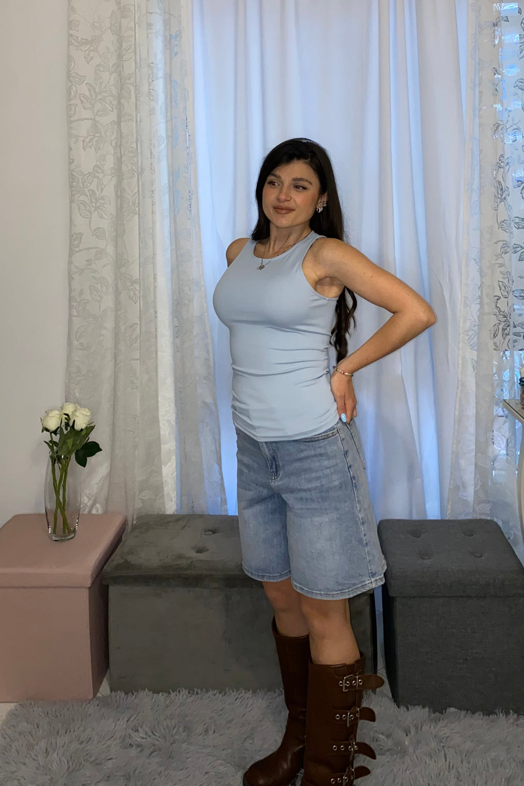 Canotta Lycra azzurra