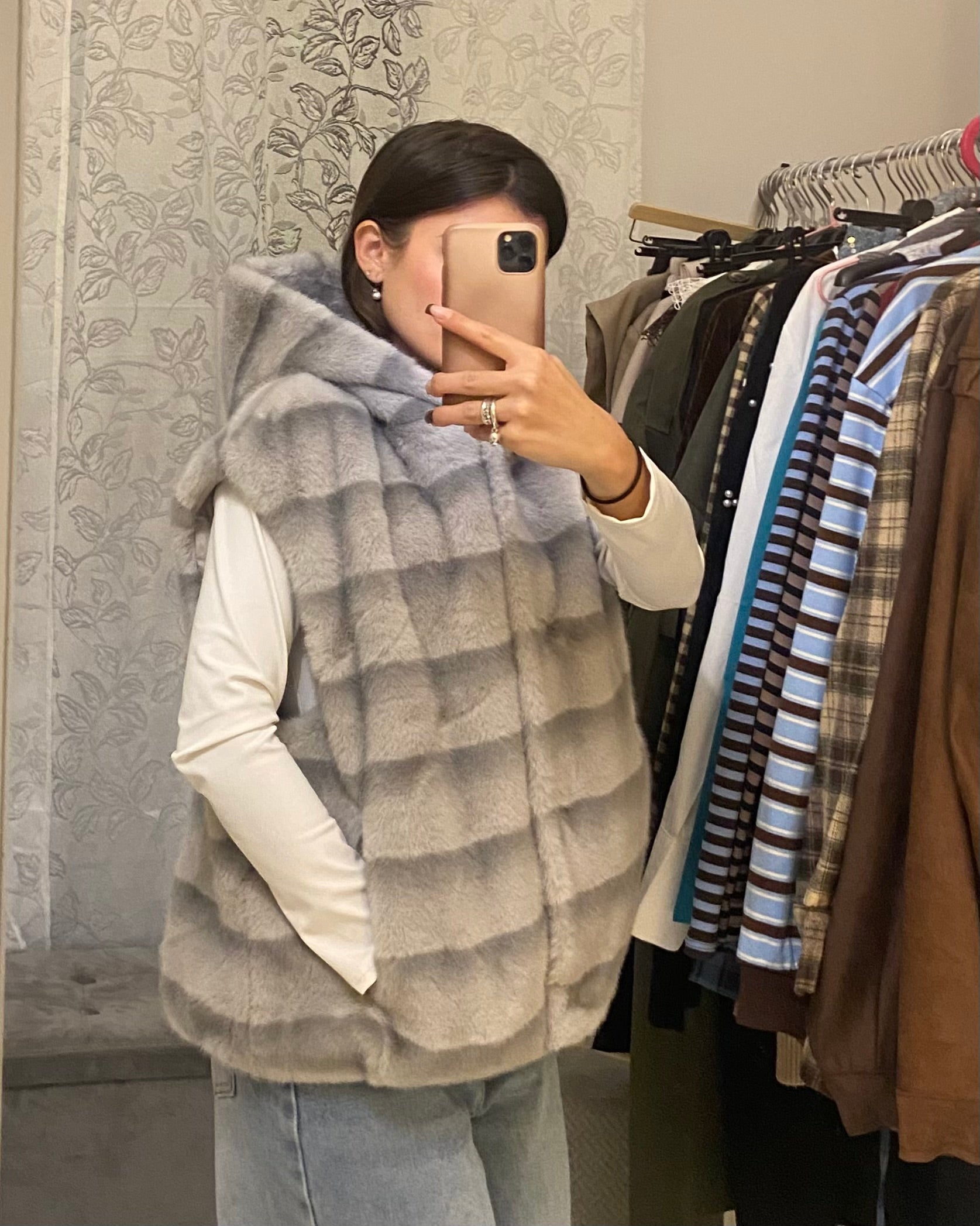 Smanicato ECOFUR similvolpe con striature