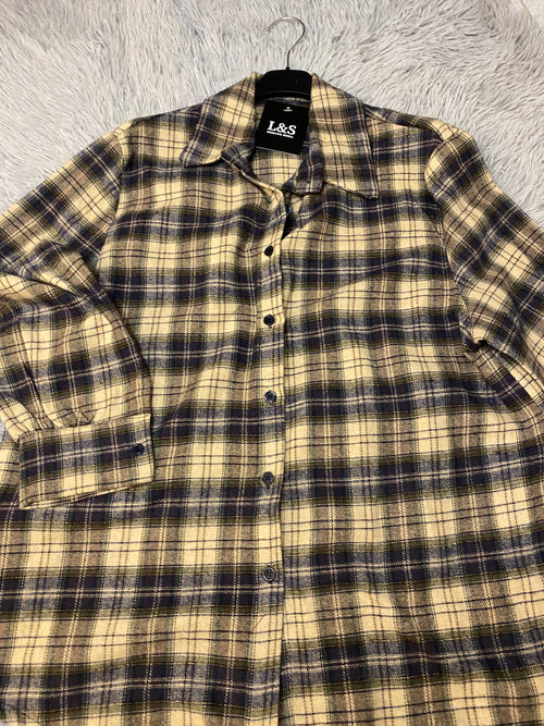 Camicia Flan verde e blu