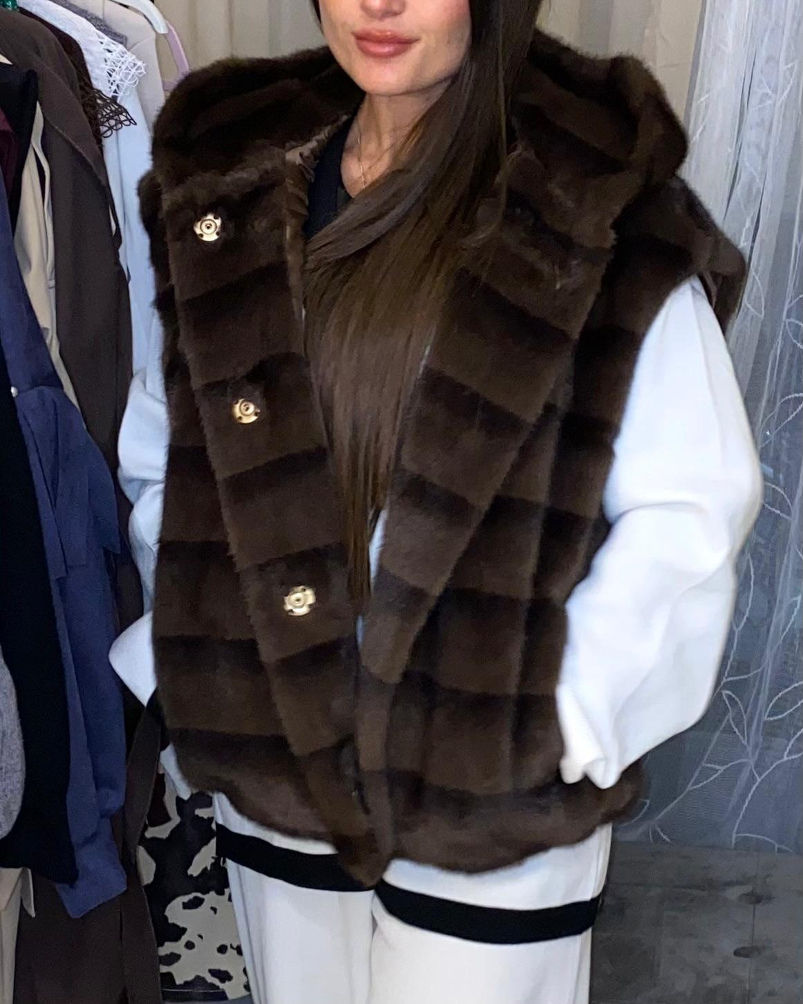 Smanicato ECOFUR similvisone con striature