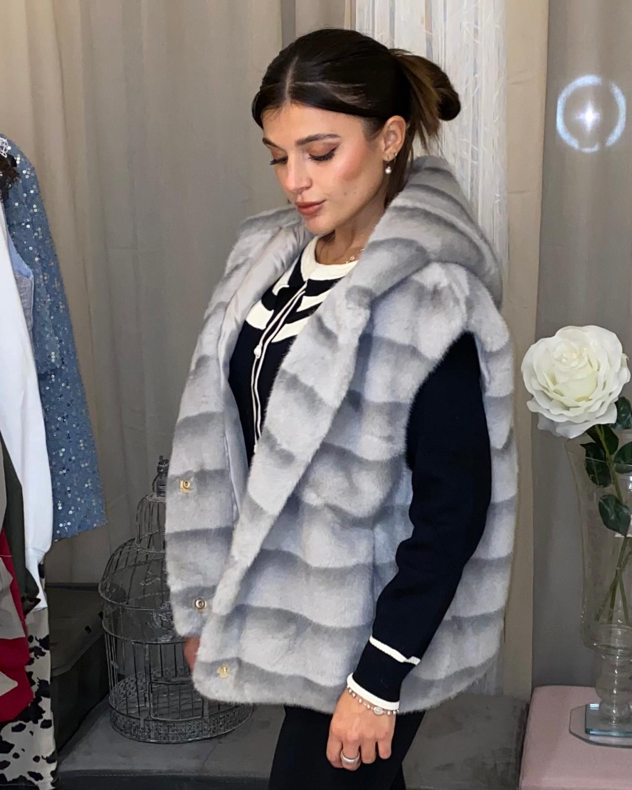 Smanicato ECOFUR similvolpe con striature